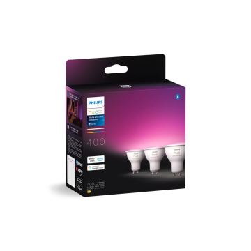 SETTI 3x LED RGBW Himmennettävä polttimo Philips Hue WHITE AND COLOR AMBIANCE GU10/4,2W/230V 2000-6500K