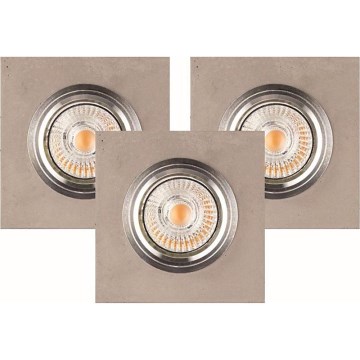 SETTI 3x LED upotettava valo VITAR 1xGU10/5W/230V CRI 90 betoni – FSC sertifioitu