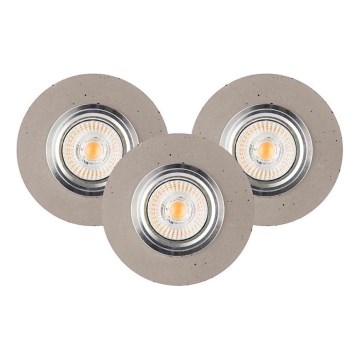 SETTI 3x LED upotettava valo VITAR 1xGU10/5W/230V CRI 90 betoni – FSC sertifioitu