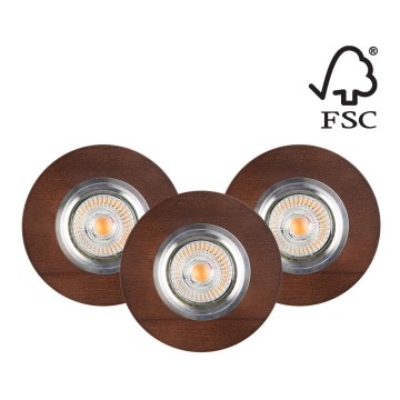 SETTI 3x LED upotettava valo VITAR 3xGU10/5W/230V pyökki - FSC sertifioitu