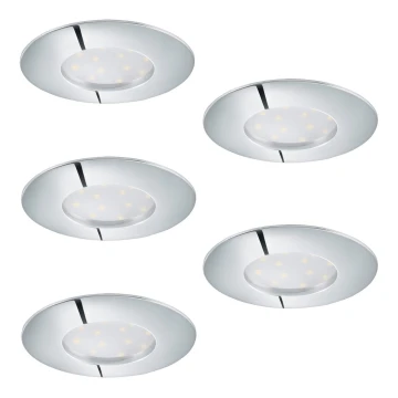 SETTI 5x Himmennettävä riippuva LED-kattovalaisin 1xLED/4,5W/230V kiiltävä kromi