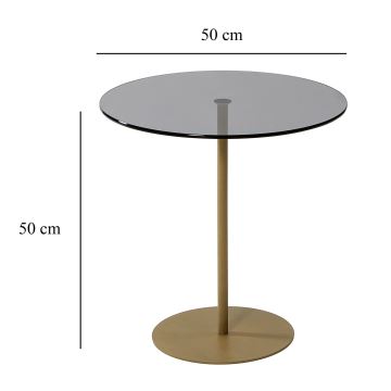 Sivupöytä CHILL 50x50 cm kulta/musta