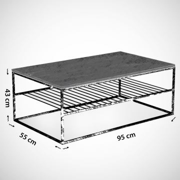 Sohvapöytä ETNA 43x95 cm ruskea/musta