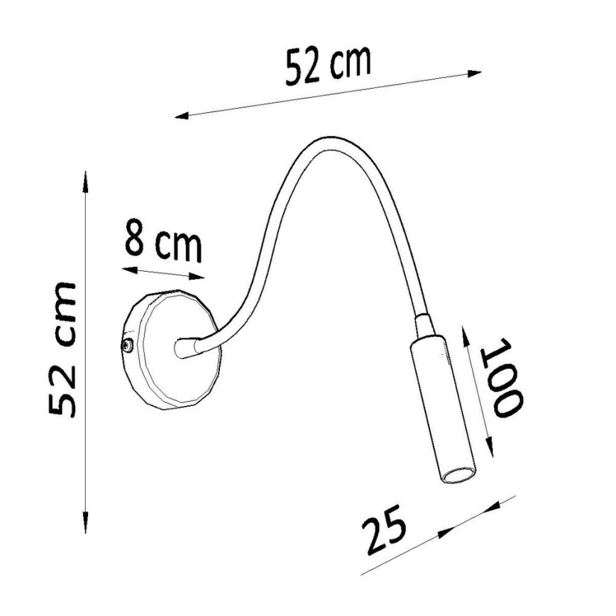 Joustava pieni lamppu AXIL 1xG9/12W/230V musta