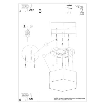 Kattovalo SUNDE 2xE27/60W/230V 11,5 cm musta