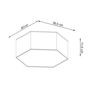 Kattovalo SUNDE 2xE27/60W/230V 11,5 cm musta