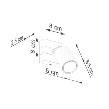 Seinäkohdevalo FAGER 1xGU10/10W/230V musta