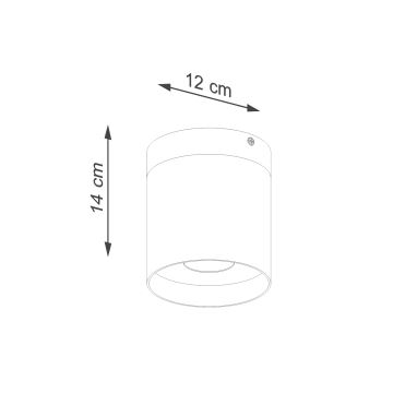 Kohdevalo RIF 1xGU10/10W/230V halkaisija 12 cm musta