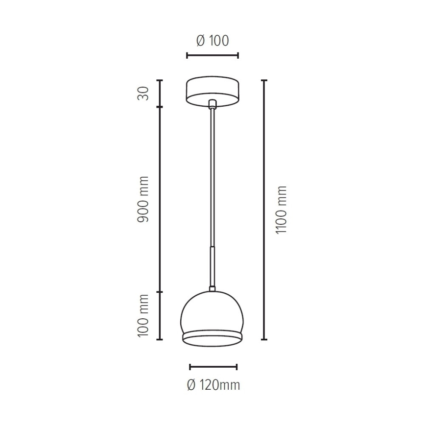 LED-kattokruunu narussa BALL WOOD 1xGU10/5W/230V matta tammi - FSC-sertifioitu