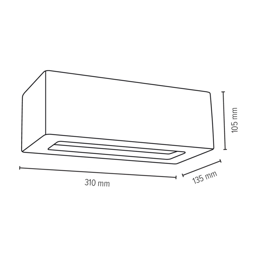 Seinävalaisin BLOCK 1xE27/40W/230V betoni - FSC sertifioitu