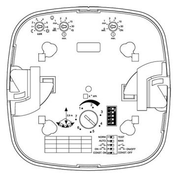 Steinel 002749 - Läsnäolotunnistin IR Quattro 8m DALI-2 APC valkoinen