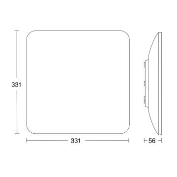 Steinel 067526 - Himmennettävä LED-kattovalaisin anturilla RS PRO S30 Q SC LED/26W/230V 3000K