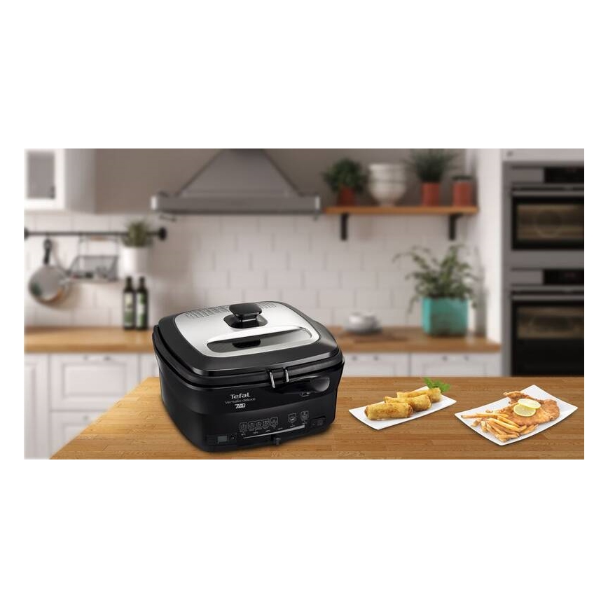 Tefal - Friteerauskeitin 2 l VERSALION DE LUXE 7in1 1600W/230V musta