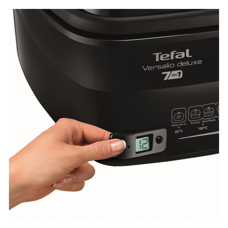 Tefal - Friteerauskeitin 2 l VERSALION DE LUXE 7in1 1600W/230V musta