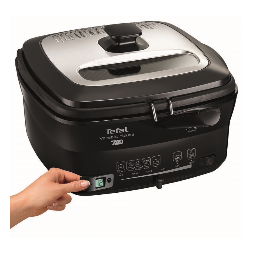 Tefal - Friteerauskeitin 2 l VERSALION DE LUXE 7in1 1600W/230V musta