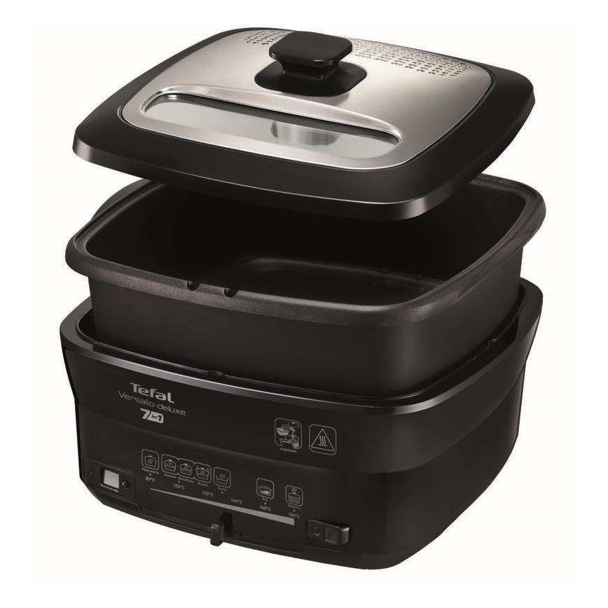 Tefal - Friteerauskeitin 2 l VERSALION DE LUXE 7in1 1600W/230V musta