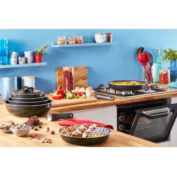 Tefal - Keittoastiasarja 10 kpl INGENIO EASY COOK & CLEAN BLACK