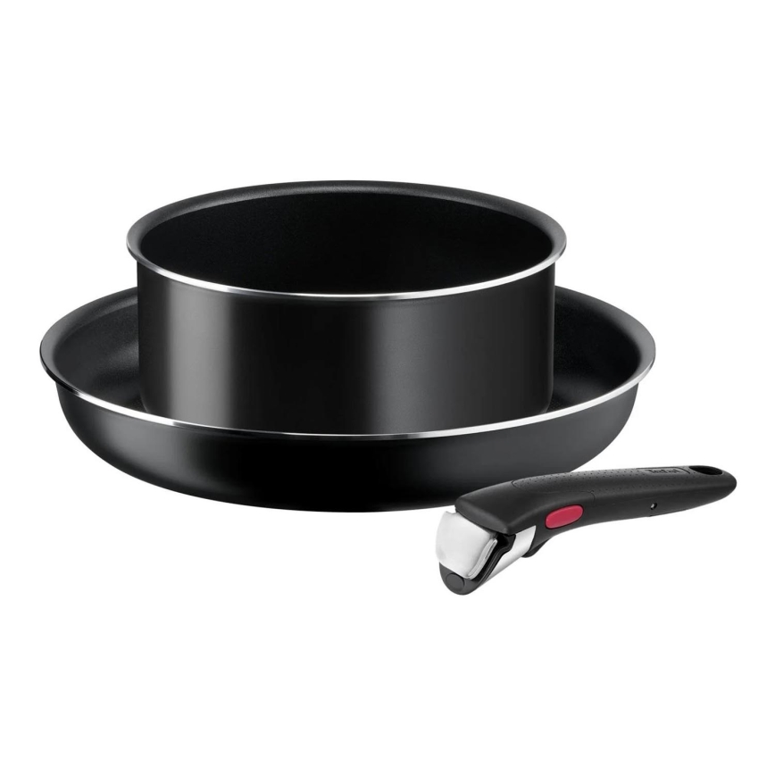 Tefal - Keittoastiasarja 3 kpl INGENIO EASY COOK & CLEAN BLACK