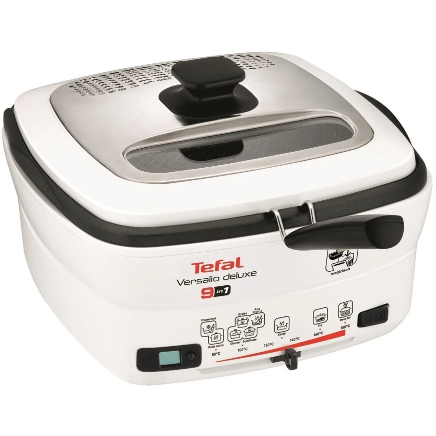 Tefal - Monitoiminen friteerauskeitin 9in1 VERSALIO DE LUXE 1600W/230V 2 l valkoinen