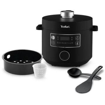 Tefal - Monitoiminen sähkökattila TURBO CUISINE 4,8 l 1090W/230V musta