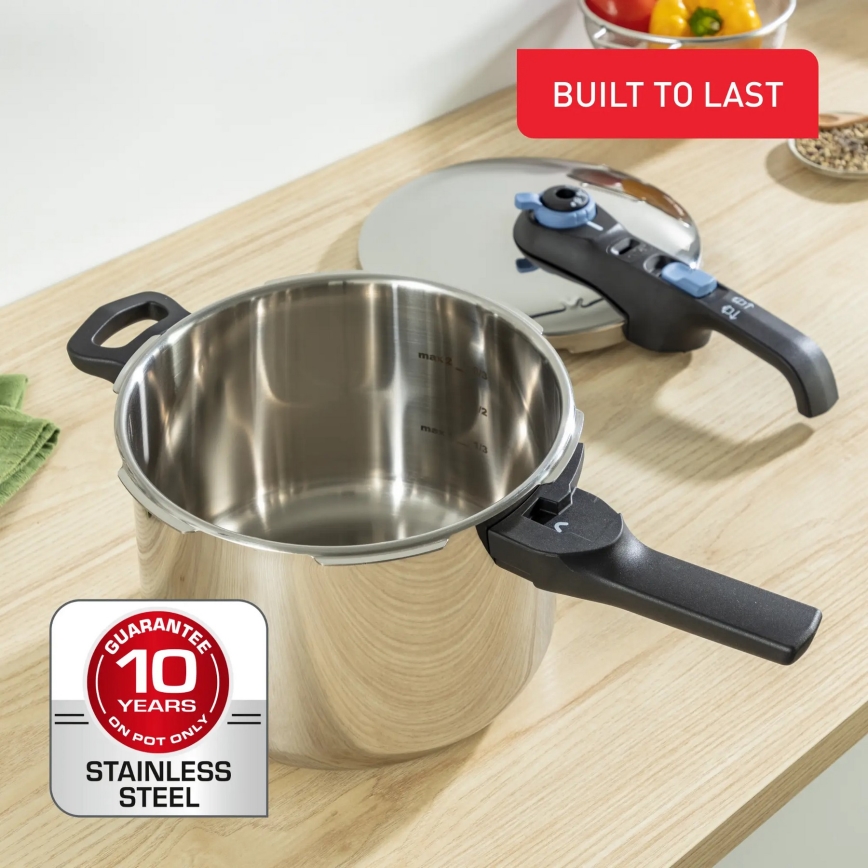 Tefal - Painekattila setti 4/6 l SECURE TRENDY ruostumaton