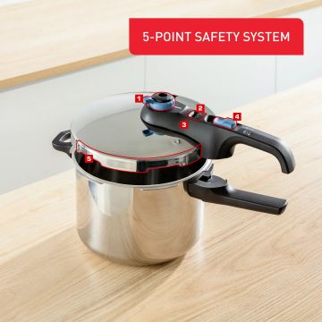 Tefal - Painekeitin 6 l SECURE TRENDY ruostumaton