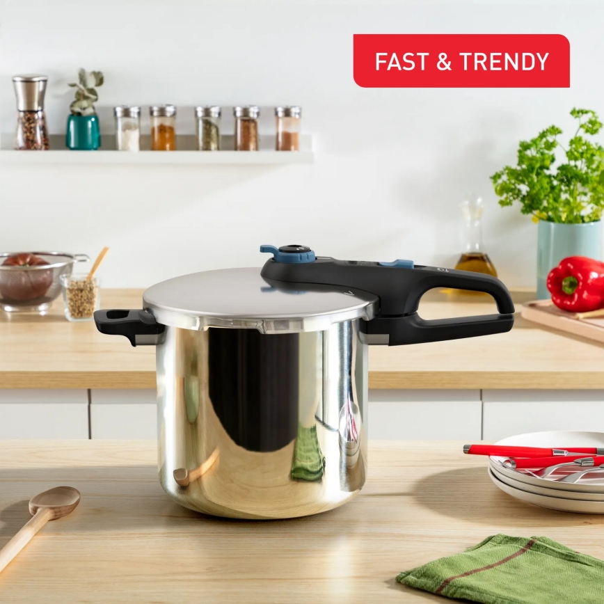 Tefal - Painekeitin 8 l SECURE TRENDY ruostumaton