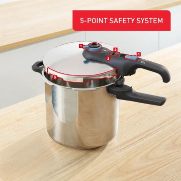 Tefal - Painekeitin 8 l SECURE TRENDY ruostumaton