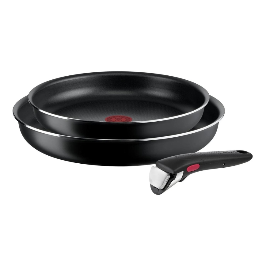 Tefal - Pannusetti 3 kpl INGENIO EASY COOK & CLEAN BLACK