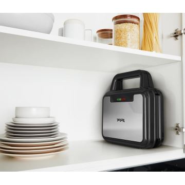 Tefal - Voileipägrilli ULTRA COMPACT 3in1 700W/230V musta/kromi