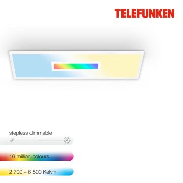 Telefunken 319206TF - RGBW Himmennettävä kattovalaisin LED/22W/230V  2700-6500K valkoinen + kauko-ohjaus