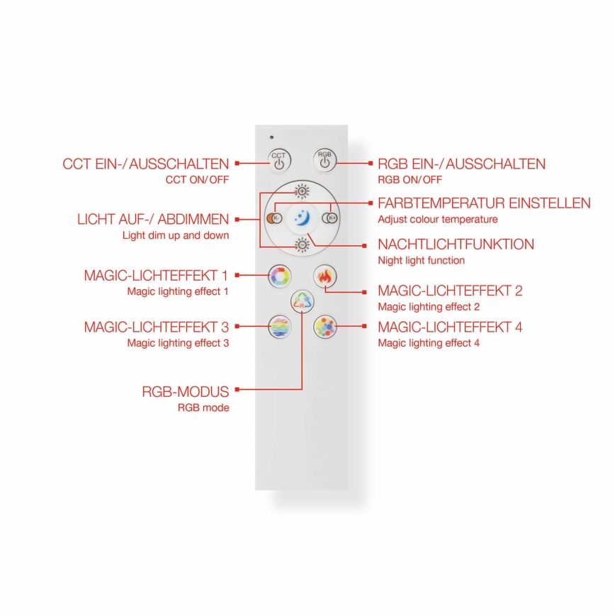 Telefunken 321305TF - LED RGBW Himmennettävä kattovalo LED/18W/230V 3000-6500K + kauko-ohjaus