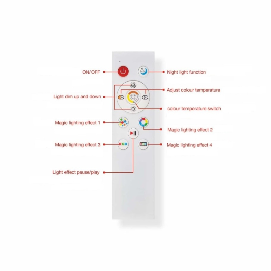 Telefunken 321706TF - LED RGB Himmennyspaneeli LED/24W/230V 3000-6500K + kauko-ohjaus