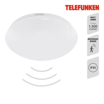 Telefunken 601206TF - LED-kattovalaisin kylpyhuoneeseen anturilla LED/15W/230V IP44 halkaisija 28 cm