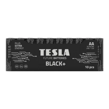 Tesla Batteries - 10 kpl Alkaliparisto AA BLACK+ 1,5V 2800 mAh