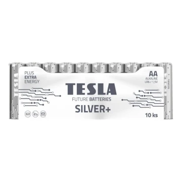 Tesla Batteries - 10 kpl Alkaliparisto AA SILVER+ 1,5V 2900 mAh