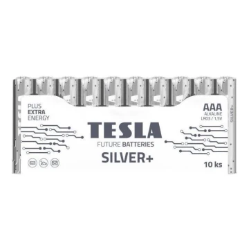 Tesla Batteries - 10 kpl Alkaliparisto AAA SILVER+ 1,5V 1300 mAh