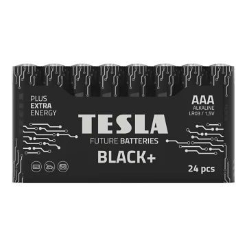 Tesla Batteries - 24 kpl Alkaliparisto AAA BLACK+ 1,5V 1200 mAh