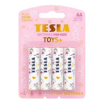 Tesla Batteries - 4 kpl Alkaliparisto AA TOYS+ 1,5V 2900 mAh