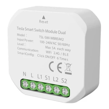 TESLA Smart - Älykäs rele 1200W/230V Wi-Fi