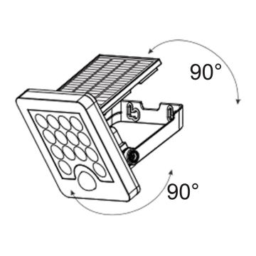 Top Light - LED Aurinkokenno seinä valonheitin anturilla HELEON S LED/5W/3,7V IP65 4000K