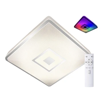 Top Light - Himmennettävä LED-RGB-kattovalaisin RAINBOW LED/24W/230V kulmikas + kauko-ohjaus