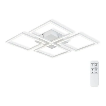 Top Light - LED-himmennyskattokruunu RIVIERA 4xLED/16,25W/230V kulmikas valkoinen + kauko-ohjaus