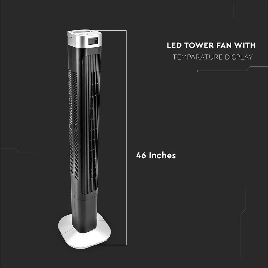 Tornituuletin lämpötilan osoittimella ja kaukosäätimellä 55W/230V