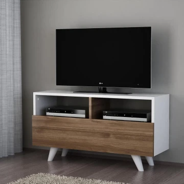 TV-pöytä NOVELLA 50,6x90 cm valkoinen/ruskea