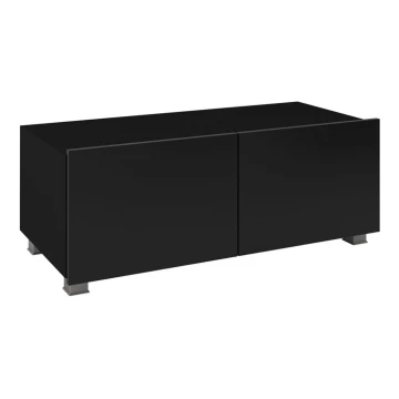 TV pöytä PAVO 37x100 cm kiiltävä musta/matta musta