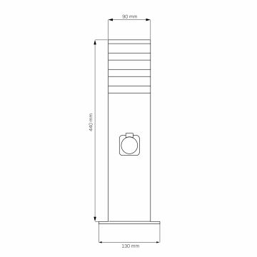 Ulkovalaisin pistorasialla TEKSAS 1xE27/20W/230V IP54 44 cm