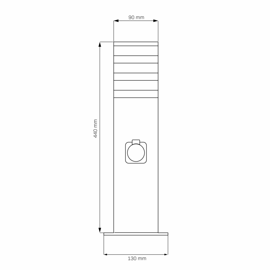 Ulkovalaisin pistorasialla TEKSAS 1xE27/20W/230V IP54 44 cm