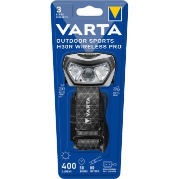 Varta 18650101401 - LED Himmennettävä ladattava otsalamppu OUTDOOR SPORTS LED/5V 1800mAh IPX7