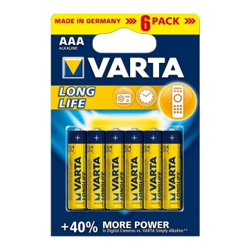 Varta 4103 - 6 kpl Alkaliparisto LONGLIFE EXTRA AAA 1,5V